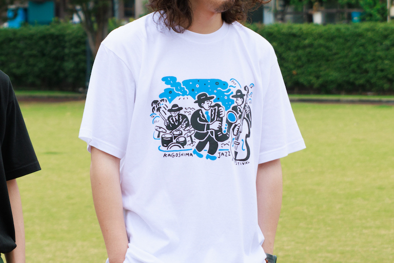 鹿児島ジャズフェスティバルTシャツ - 竹添星児 Seiji Takezoe